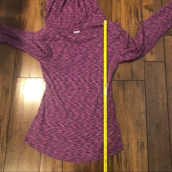 Columbia Cowl Neck Purple Pink Hooded Sweatshirt - Picture 8 of 8